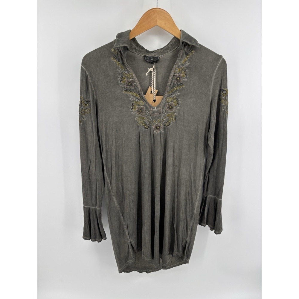 NWT POL Tunic Dress Sz S Embroidered Boho Festival Hippie Cottagecore